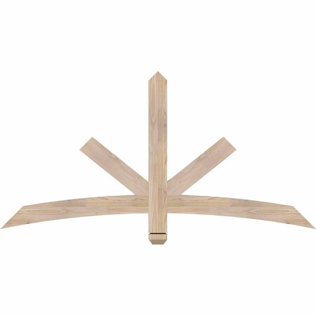 Ekena Millwork Alberta Smooth Timber Gable Bracket, Douglas Fir, 60"W x 30"H x 1 1/2"D x 3 1/2"F, 12/12 Pitch GBW060X30X0204ALB00SDF